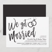 We Zijn Getrouwd | Feest na de Bruiloft Kaart (Voorkant / Achterkant)