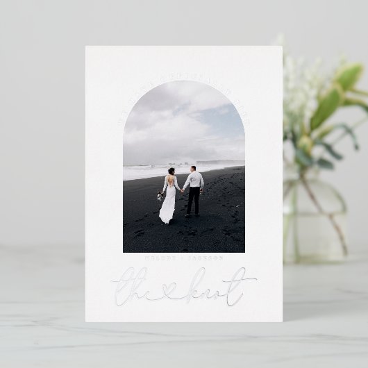 We Zijn Getrouwd | Fotobruiloft Aankondiging (Staand Voorkant)