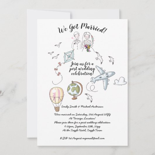 We Zijn Getrouwd - FOTOBRUILOFT Uitnodiging (Voorkant)