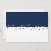 We zijn getrouwd Glitter Heart Foto Blauw en Wit Kaart (Achterkant)