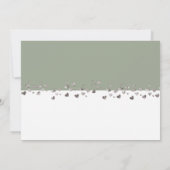 We zijn getrouwd Glitter Heart Foto Groen Wit Kaart (Achterkant)