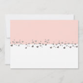 We zijn getrouwd Glitter Heart Photo Peach en Whit Kaart (Achterkant)