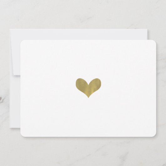 We zijn getrouwd Gold Modern Verloving voor het hu Kaart (Achterkant)