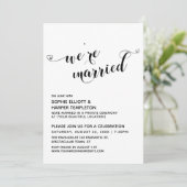 We zijn getrouwd Hart Typography Ontvangst alleen Kaart (Staand voorkant)