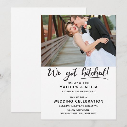 We Zijn Getrouwd Huwelijksaankondiging Kaart (Voorkant / Achterkant)