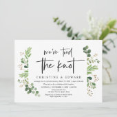 We zijn getrouwd, huwelijksfeest na ontvluchten kaart (Staand voorkant)