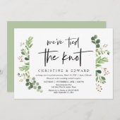 We zijn getrouwd, huwelijksfeest na ontvluchten kaart (Voorkant / Achterkant)