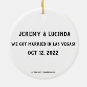 We zijn getrouwd in Las Vegas Ornament (Achterkant)