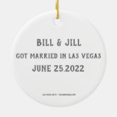 We zijn getrouwd in Las Vegas Ornament (Achterkant)