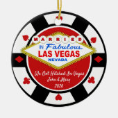 We Zijn Getrouwd in Vegas Ornament 2026 (Voorkant)