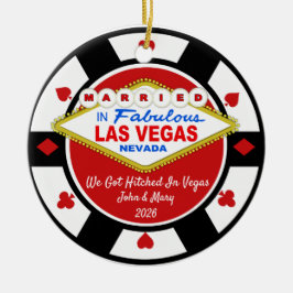 We Zijn Getrouwd in Vegas Ornament 2026