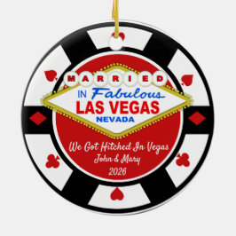 We Zijn Getrouwd in Vegas Ornament 2026