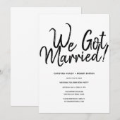 "We Zijn Getrouwd!" Informele Script Trouwreceptie Kaart (Voorkant / Achterkant)