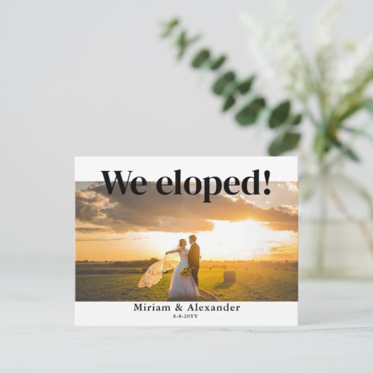 We zijn getrouwd Kaartje ter aankondiging van de b Briefkaart (Staand voorkant)