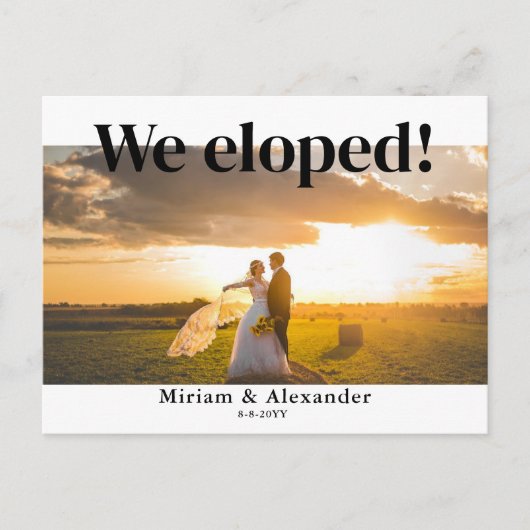 We zijn getrouwd Kaartje ter aankondiging van de b Briefkaart (Voorkant)