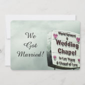 "We zijn getrouwd"  Las Vegas Eloped  aankondiging (Voorkant)