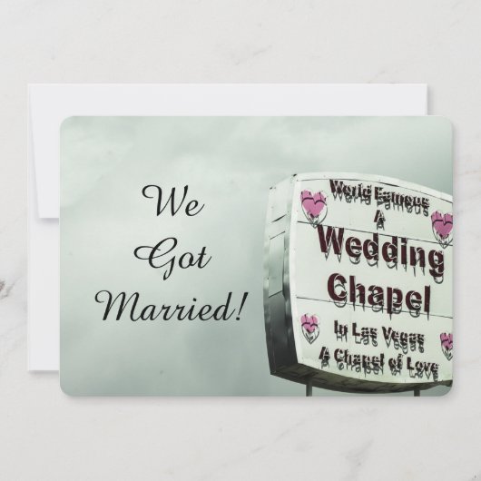 "We zijn getrouwd" Las Vegas Eloped koninklijk Kaart (Voorkant)