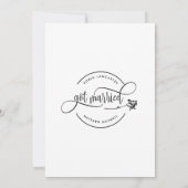 We zijn getrouwd, legant modern huwelijk aankondiging (Achterkant)