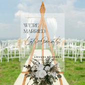 We zijn getrouwd Let's Party Wedding Welkom Acryl Bord