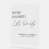 We zijn getrouwd Let's Party Wedding Welkom Acryl Bord (Hoek)