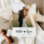 We zijn getrouwd met aangepaste foto bruiloft aank