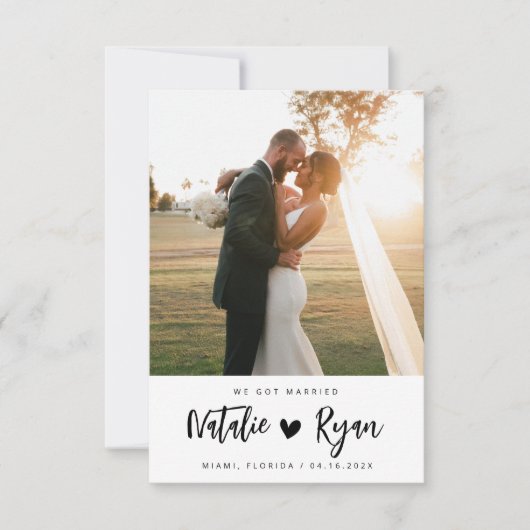 We zijn getrouwd met aangepaste foto bruiloft aank (Voorkant)