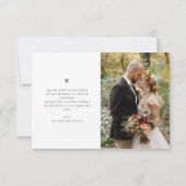 We zijn getrouwd met Black Script Wedding Bedankkaart (Achterkant)