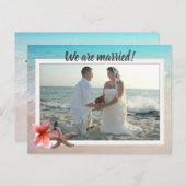 We zijn getrouwd met een fotohuwelijk. briefkaart (Voorkant / Achterkant)