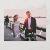 we zijn getrouwd met een moderne trouwaankondiging briefkaart (Voorkant)