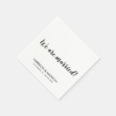 We zijn getrouwd met een stijlvol script moderne b servet (Hoek)