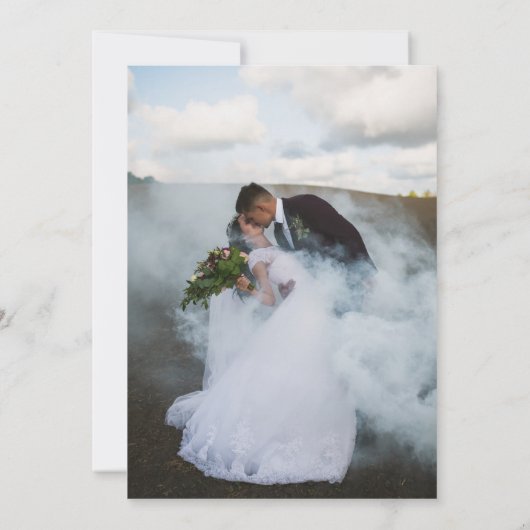 We zijn getrouwd met Eucalyptus receptie Kaart (Achterkant)