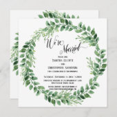 We zijn getrouwd Ontvangst van de groene krans all Kaart (Voorkant / Achterkant)