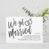 We zijn getrouwd | Post Wedding Brunch Party Kaart (Staand voorkant)