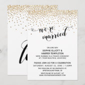 We zijn getrouwd script, Gold Confetti, ontvangst Kaart (Voorkant / Achterkant)
