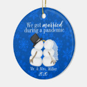 We zijn getrouwd tijdens een pandemie keramisch ornament (Links)