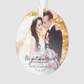We zijn getrouwd tijdens een pandemisch fotografis ornament (voorkant)