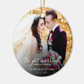 We zijn getrouwd tijdens een pandemische foto lega keramisch ornament (Links)