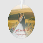 We zijn getrouwd tijdens een pandemische foto met  ornament (voorkant)