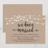 We zijn getrouwd, Uitnodiging Huwelijksfeest (Voorkant / Achterkant)