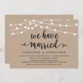 We zijn getrouwd, Uitnodiging Trouwfeest met Vluch (Voorkant / Achterkant)