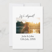 We zijn getrouwd voeg koppel naam stad, datum net  aankondiging (Voorkant)