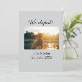 We zijn getrouwd voeg koppel naam stad, datum net  aankondiging (Staand voorkant)