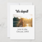 We zijn getrouwd voeg koppel naam stad, datum net  aankondiging (Voorkant)