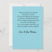 We zijn getrouwd voeg koppel naam stad, datum net aankondiging (Achterkant)