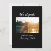 We zijn getrouwd voeg koppel naam stad, datum net  aankondiging (Voorkant)