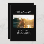 We zijn getrouwd voeg koppel naam stad, datum net aankondiging (Voorkant / Achterkant)