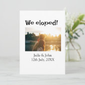 We zijn getrouwd voeg koppel naam stad toe, datum aankondiging (Staand voorkant)