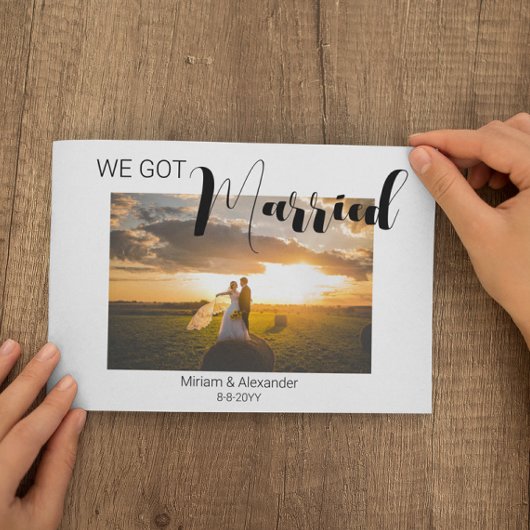 We zijn getrouwd Wedding-Briefkaart Briefkaart