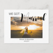 We zijn getrouwd Wedding-Briefkaart Briefkaart (Voorkant)