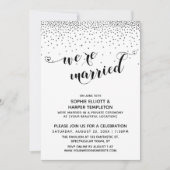 We zijn getrouwde harten Script Zilver Confetti Fe Kaart (Voorkant)